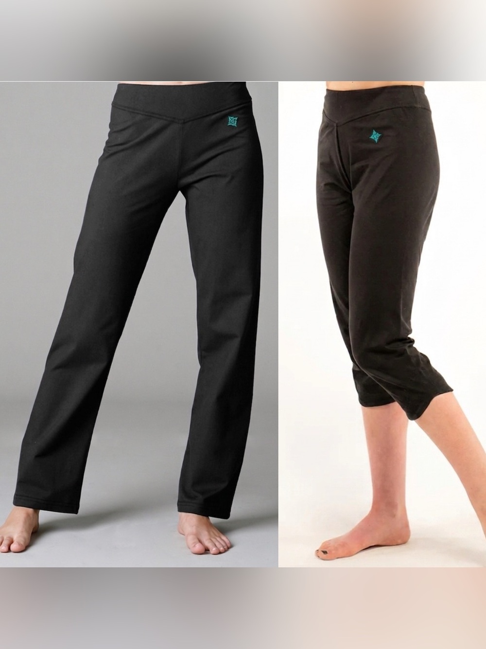 LOT OF 2 * S * verve climbing * black leda pant and capri set